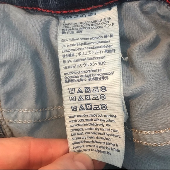 Tommy Hilfiger Denim Distressed Raw Hem Skinny Jeans - Picture 12 of 12